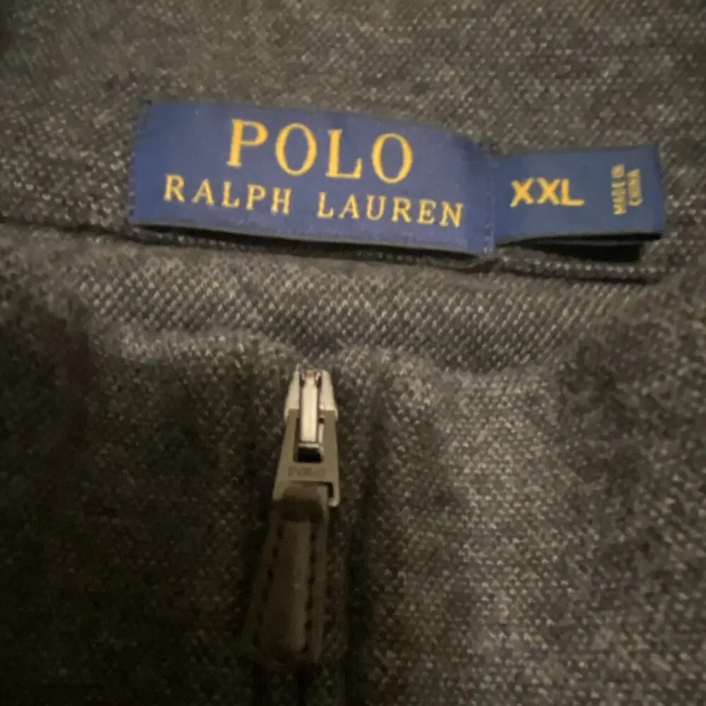 Polo Ralph Lauren Men's Gray 1/4 Zip Mock Neck Knit Sweatshirt 2XL Logo